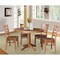 International Concepts Round 36 in Round Extension Dining Table with 4 Chairs, Distressed Oak, 36 in W, 48 in L, 30.1 in H K42-36RXT-27B-C617-4 - alternate 2
